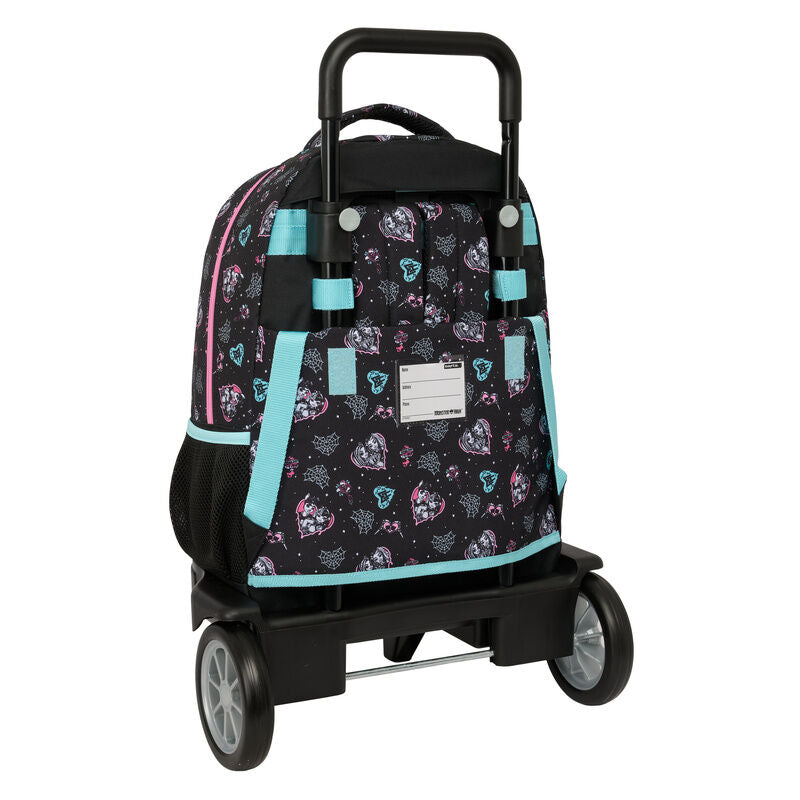 Trolley Monster High SAFTA negro con detalles rosas y mochila extraíble - 2
