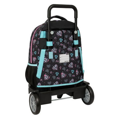 Trolley Monster High SAFTA negro con detalles rosas y mochila extraíble - 2