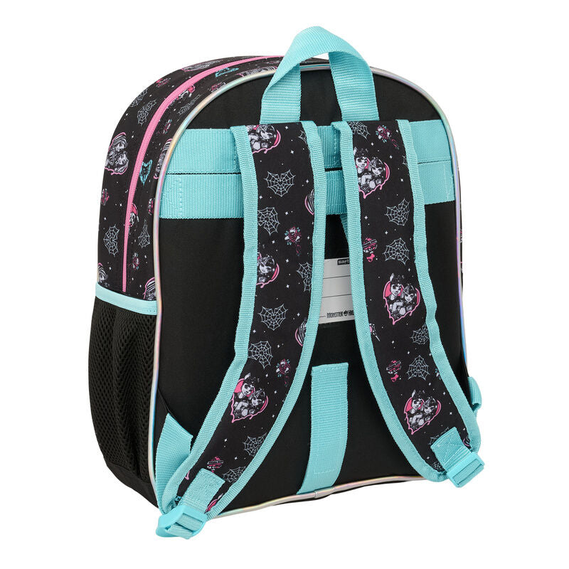 Mochila escolar Monster High negra y rosa de 34 cm - 2
