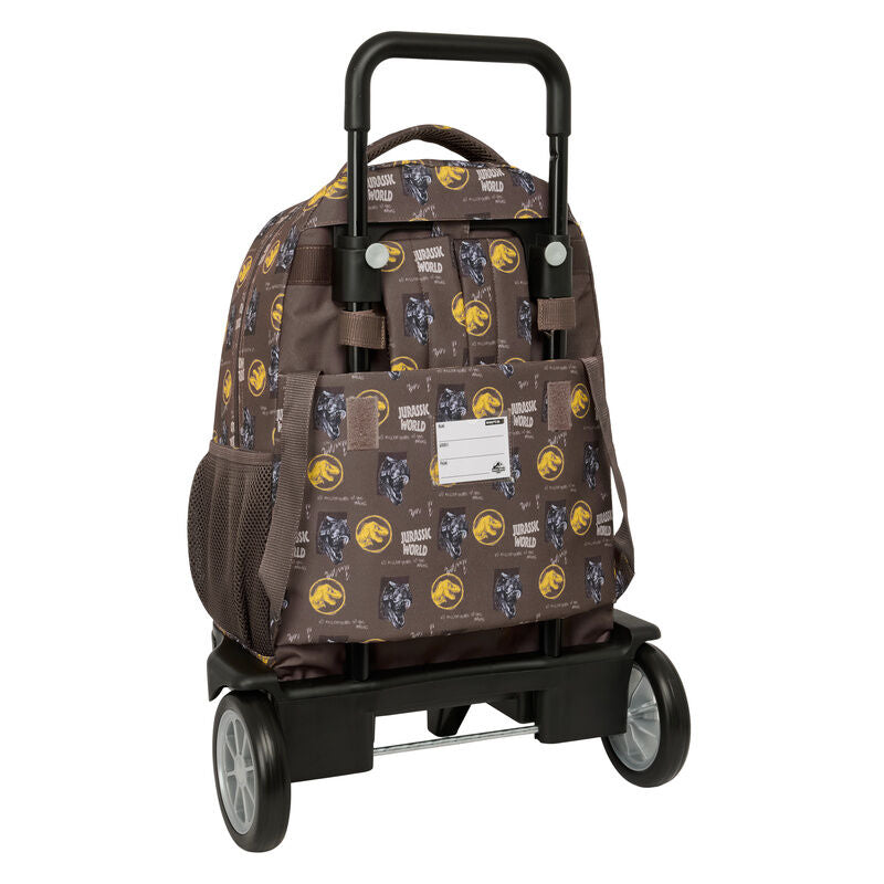Trolley mochila SAFTA Jurassic World marrón con dinosaurio - 2