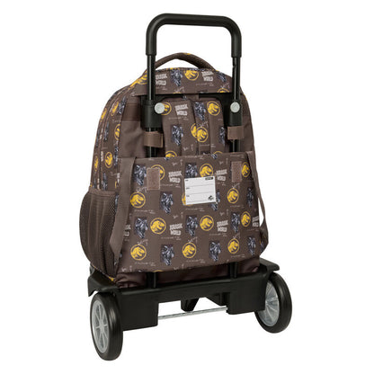Trolley mochila SAFTA Jurassic World marrón con dinosaurio - 2