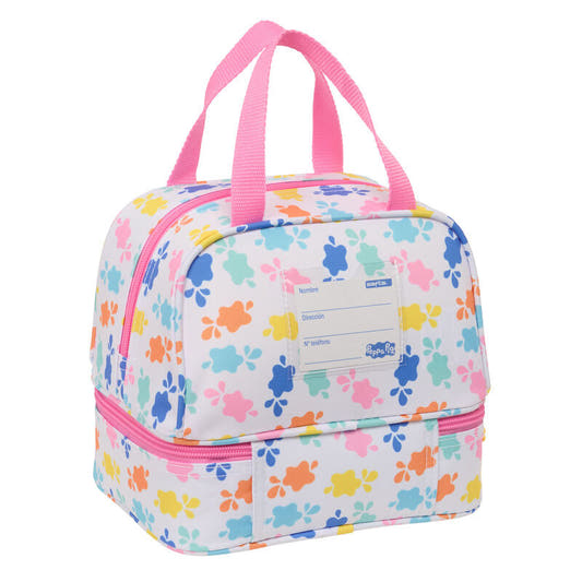 Bolsa portameriendas térmica rosa de Peppa Pig con dos compartimentos - 2