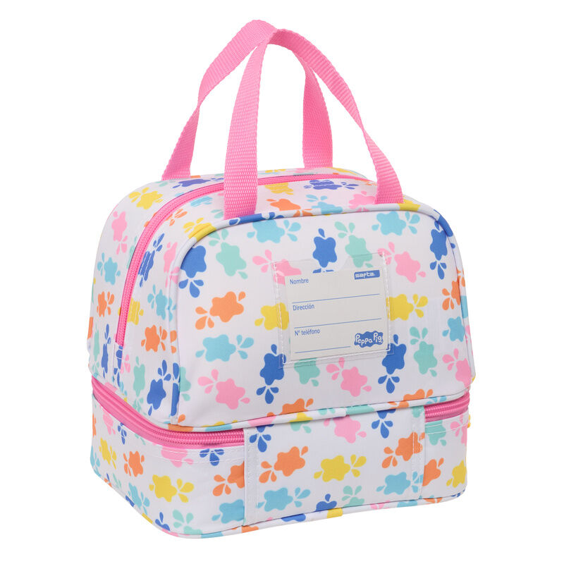 Bolsa portameriendas térmica rosa de Peppa Pig con dos compartimentos - 2