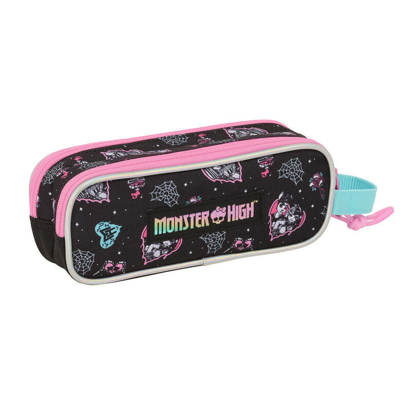 Portatodo Monster High SAFTA negro con dos compartimentos y asa lateral - 2