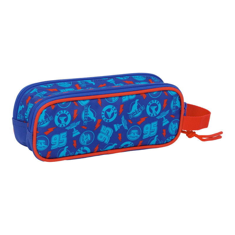Portatodo doble azul de Cars con Rayo McQueen y asa lateral - 2