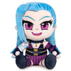 Peluche de Jinx de League of Legends con melena azul y ojos magenta