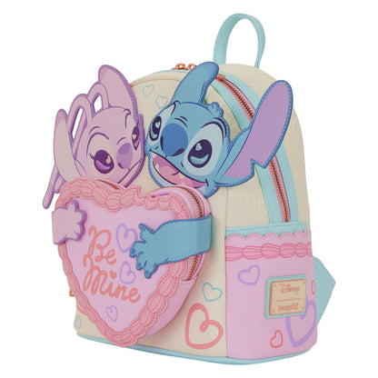 Mochila Disney Loungefly Be Mine con Stitch y Angel - 3