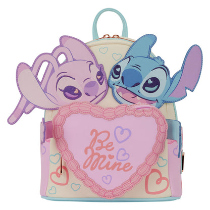 Mochila Disney Loungefly Be Mine con Stitch y Angel