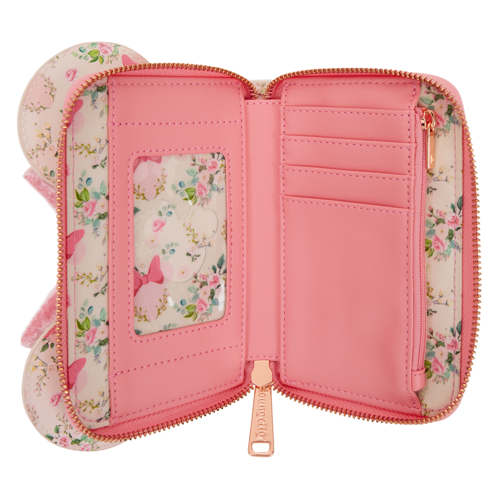 Cartera Floral de Minnie Disney Loungefly rosa con gran lazo - 3