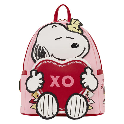 Mochila rosa Loungefly de Snoopy con corazón XO y Woodstock