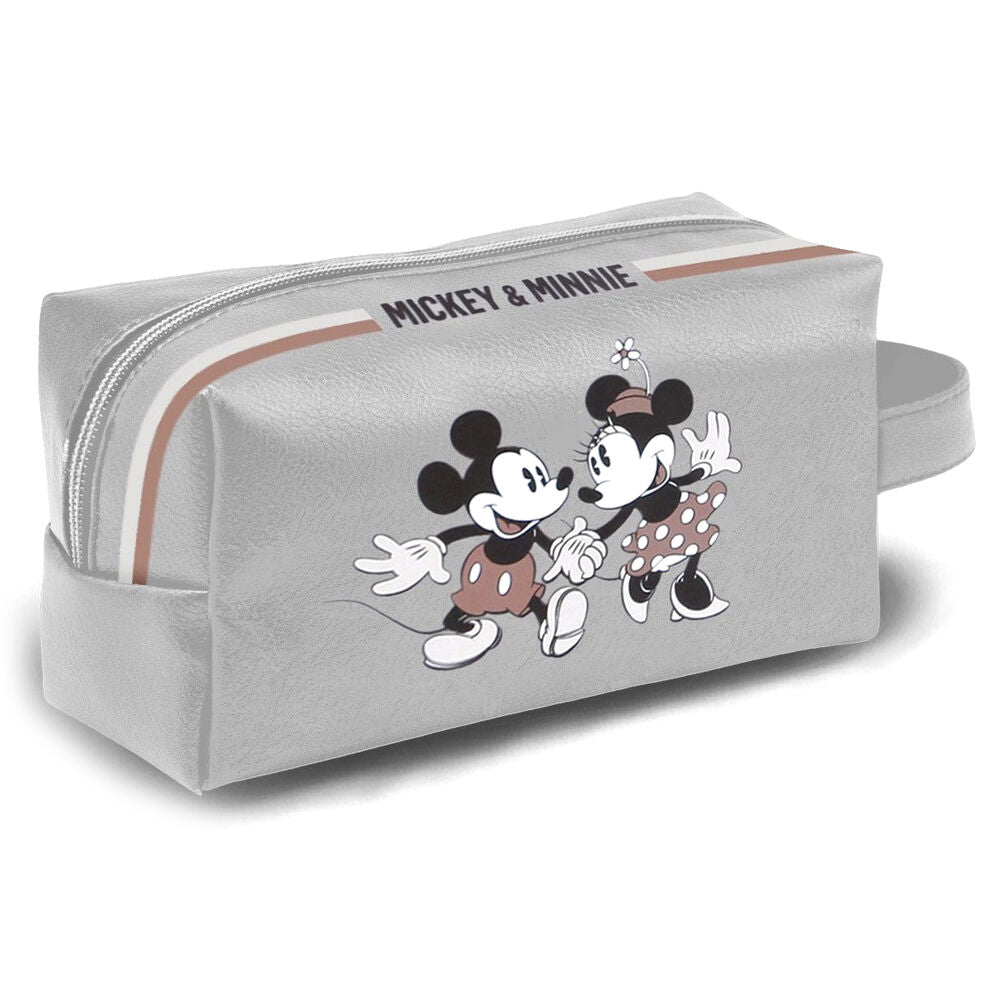 Neceser gris Disney Varsity con Mickey y Minnie