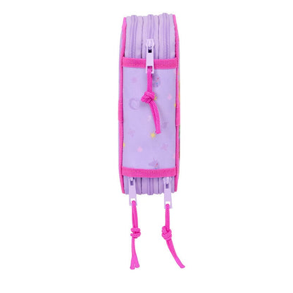 Plumier triple Academia Unicornio SAFTA en lila y rosa - 3