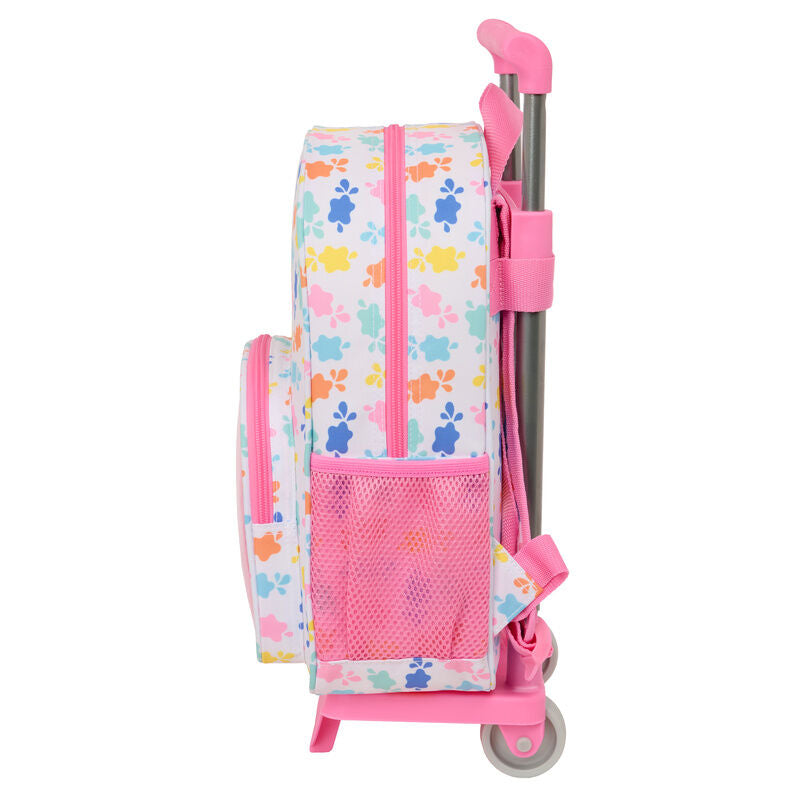 Trolley Baby Peppa Pig rosa con mochila extraíble y estampado multicolor - 3