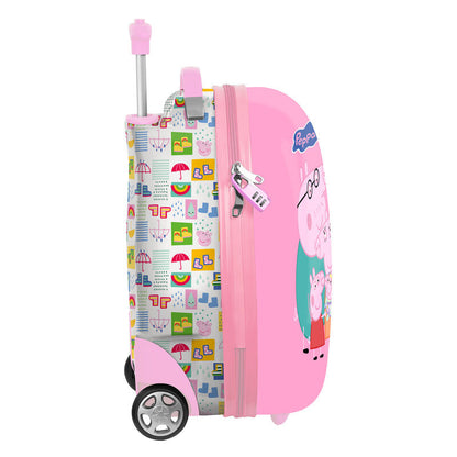 Maleta trolley infantil rosa de Peppa Pig con dos ruedas - 3