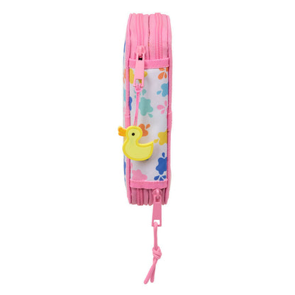 Plumier doble rosa de Peppa Pig con 29 piezas y colgante de patito - 3