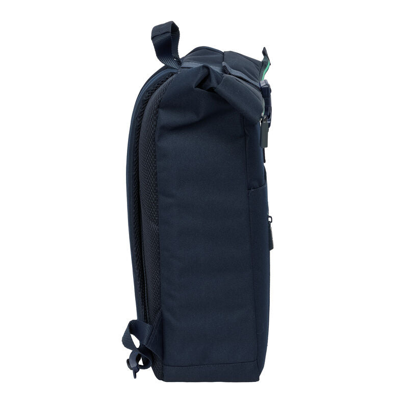 Mochila azul marino Real Madrid 2ª Equipación 25/26 con escudo y detalles verdes - 3