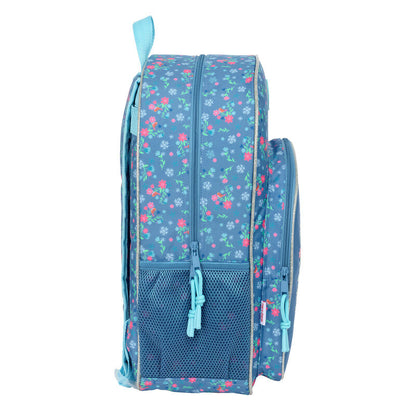 Mochila Frozen Disney azul con Anna y Elsa - 3