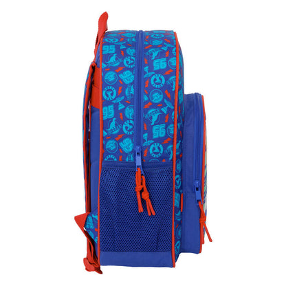 Mochila escolar azul de Cars con Rayo McQueen y Mate - 3