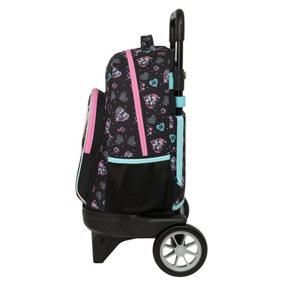 Trolley Monster High SAFTA negro con detalles rosas y mochila extraíble - 3