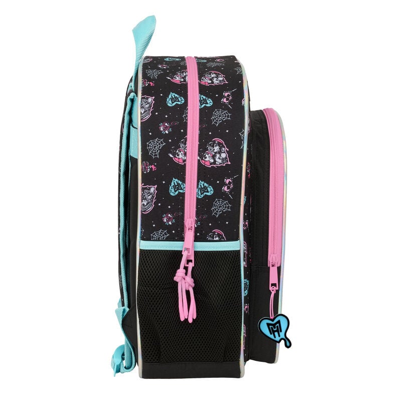 Mochila Monster High SAFTA negra con estampado de personajes - 3