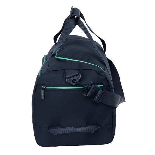 Bolsa de deporte azul marino del Real Madrid con detalles verdes - 3