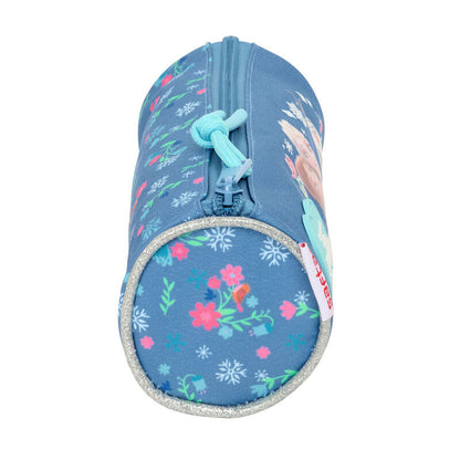 Portatodo cilíndrico azul de Frozen Disney con Elsa, Anna y Olaf - 3