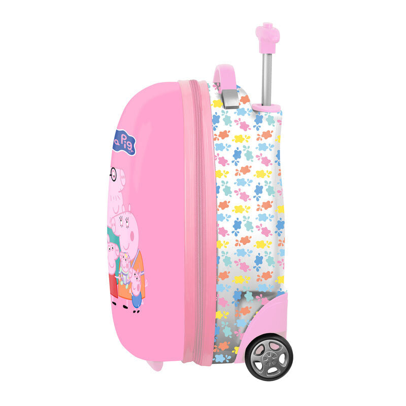 Maleta trolley infantil rosa de Peppa Pig con dos ruedas - 4