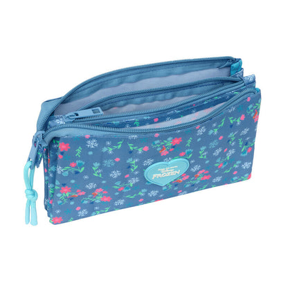 Portatodo triple azul Frozen Disney con Elsa, Anna y Olaf - 3