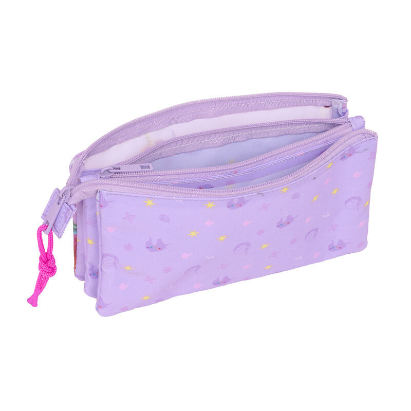 Portatodo triple lila Unicorn Academy con unicornio - 3