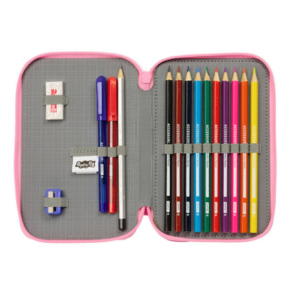 Plumier doble rosa de Peppa Pig con 29 piezas y colgante de patito - 4