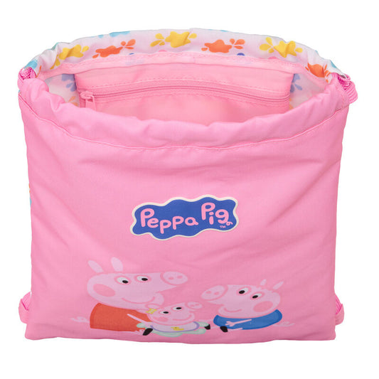 Saco rosa Peppa Pig Baby Pig con cordones - 4