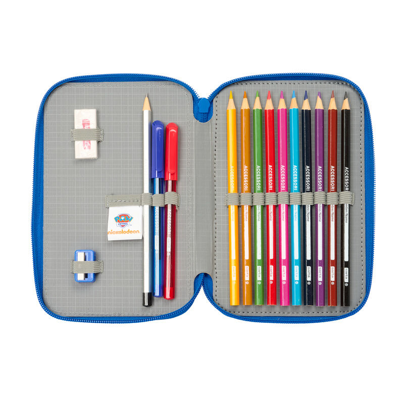 Plumier doble azul Paw Patrol de 29 piezas con dos compartimentos - 4