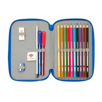 Plumier doble azul Paw Patrol de 29 piezas con dos compartimentos - 4