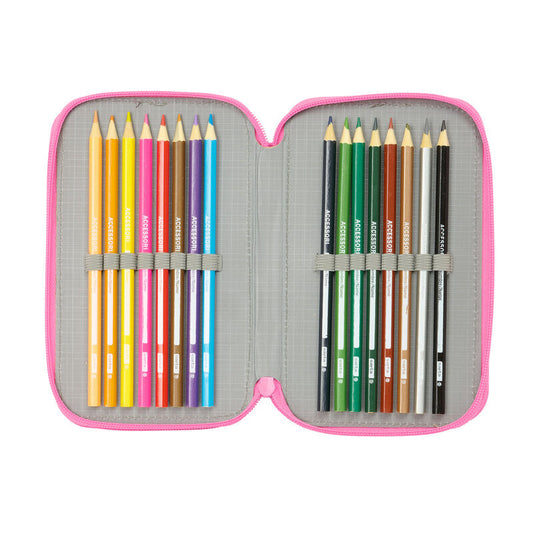 Plumier triple rosa de Gabby’s Dollhouse con tres compartimentos - 5
