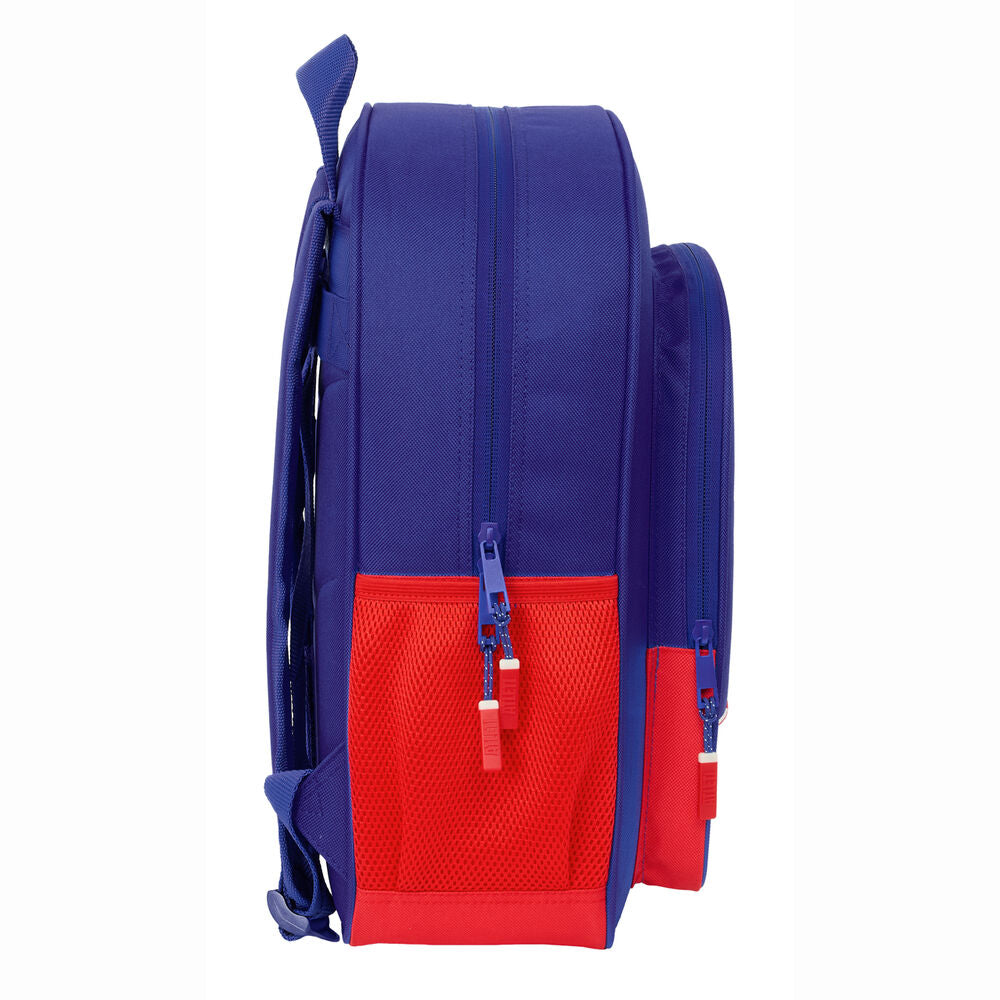 Mochila azul del Atlético de Madrid SAFTA con franjas rojiblancas - 3