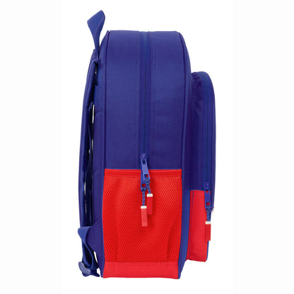 Mochila azul del Atlético de Madrid SAFTA con franjas rojiblancas - 3
