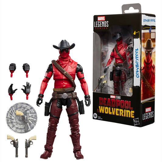Figura articulada Cowboypool de Deadpool de 15 cm con sombrero y escudo - 9