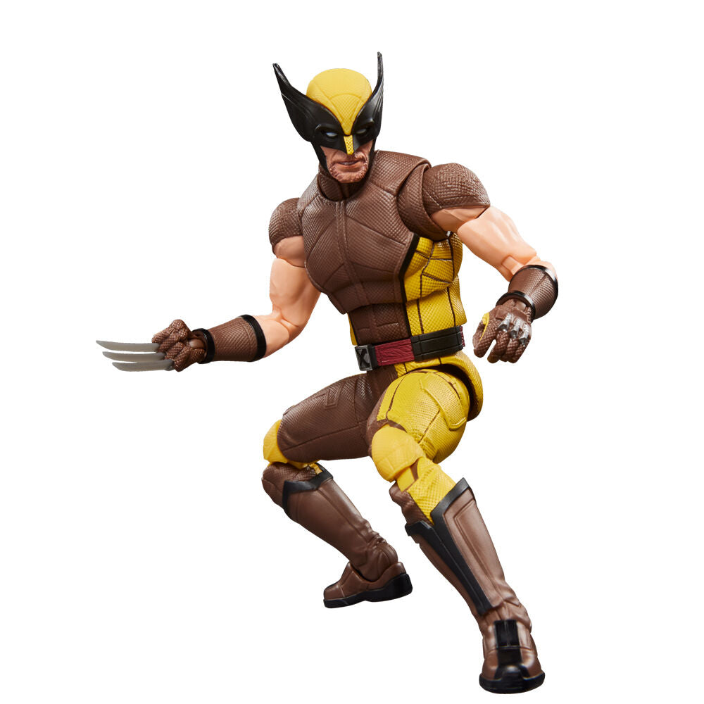 Figura articulada de Wolverine con traje marrón y amarillo - 6