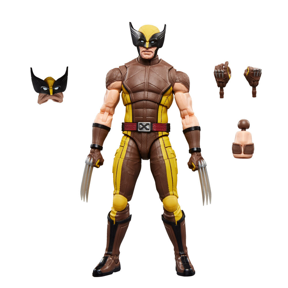 Figura articulada de Wolverine con traje marrón y amarillo - 3