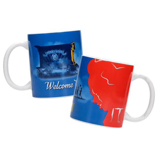 Taza de cerámica IT Welcome to Derry con diseño de circo y globo rojo