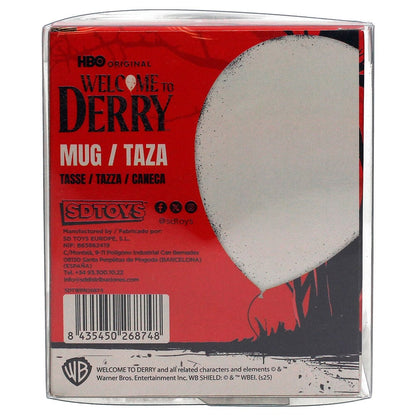 Taza negra de cerámica IT Welcome to Derry con ojos y mensaje What Are You - 2