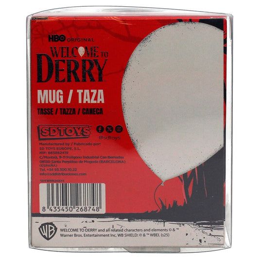 Taza negra de cerámica IT Welcome to Derry con ojos y mensaje What Are You - 2