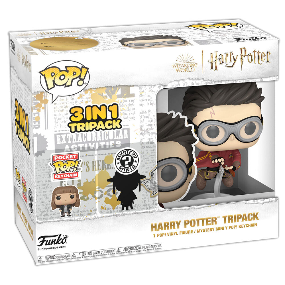Funko Harry Potter Tripack 3 en 1 con figura POP!, Mystery Mini y llavero