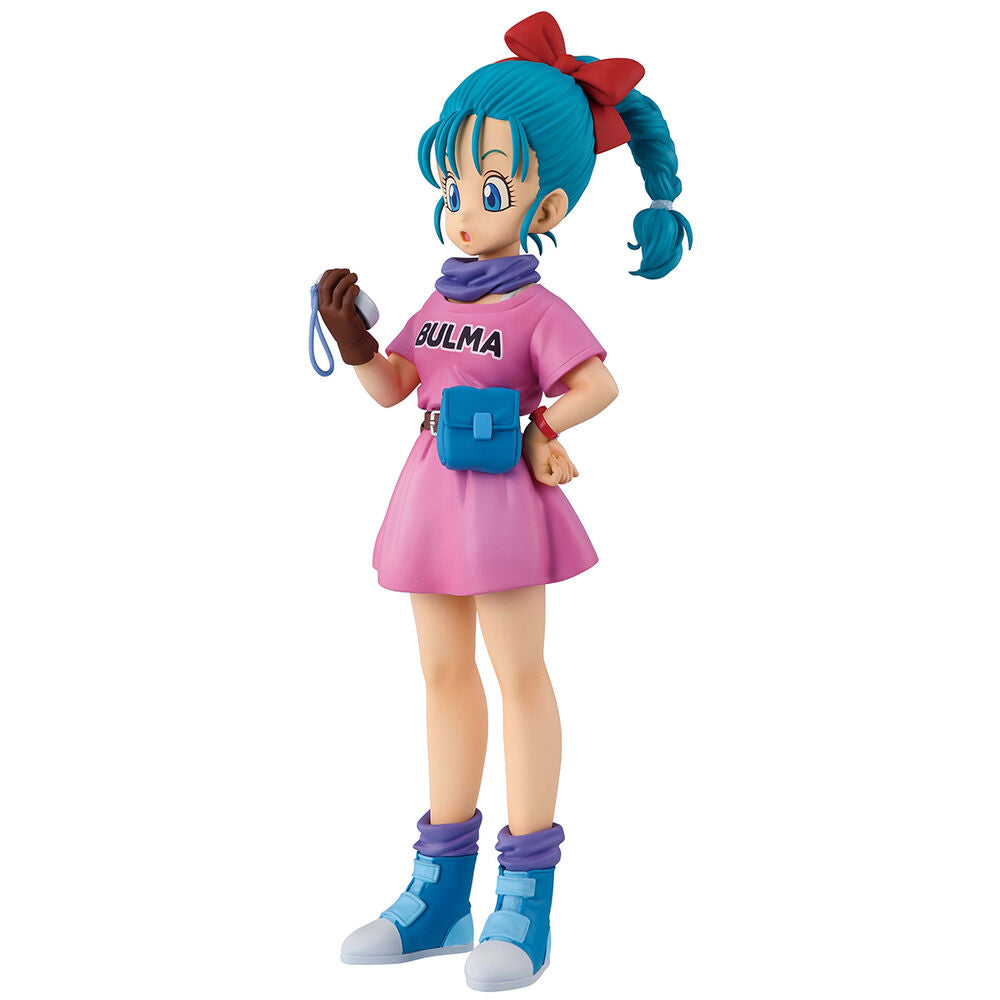 Figura Ichibansho de Bulma de Dragon Ball Z con vestido rosa y cabello azul - 4