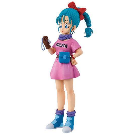Figura Ichibansho de Bulma de Dragon Ball Z con vestido rosa y cabello azul - 4