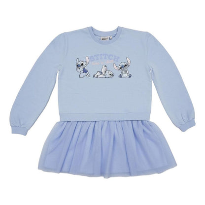 Sudadera vestido infantil Stitch Disney azul claro - 2