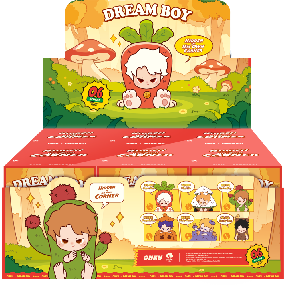 Figura de peluche OHKU Dream Boy Hidden In His Own Corner en caja blind box