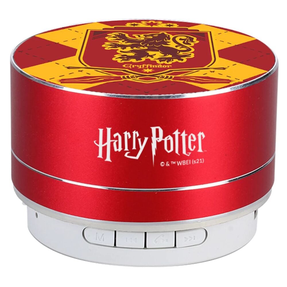 Altavoz portátil Harry Potter con diseño de Gryffindor en rojo y dorado