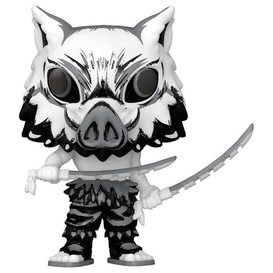 Figura Funko POP! de Inosuke Hashibira con máscara de jabalí y dos espadas