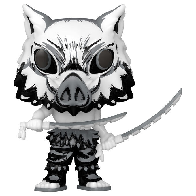 Figura Funko POP! de Inosuke Hashibira con máscara de jabalí y dos espadas